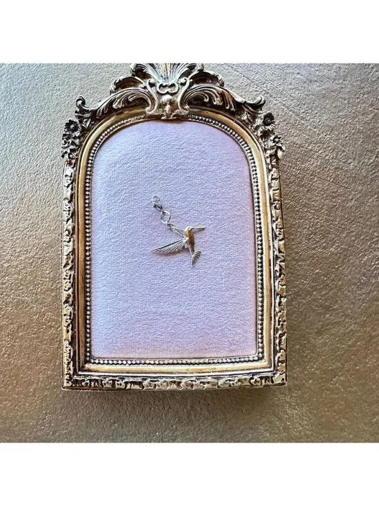 Hummingbird Charm Pendant With Lobster Clasp - Stainless Steel Waterproof - Picture 11 of 16